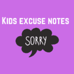 Kids Excuse Notes