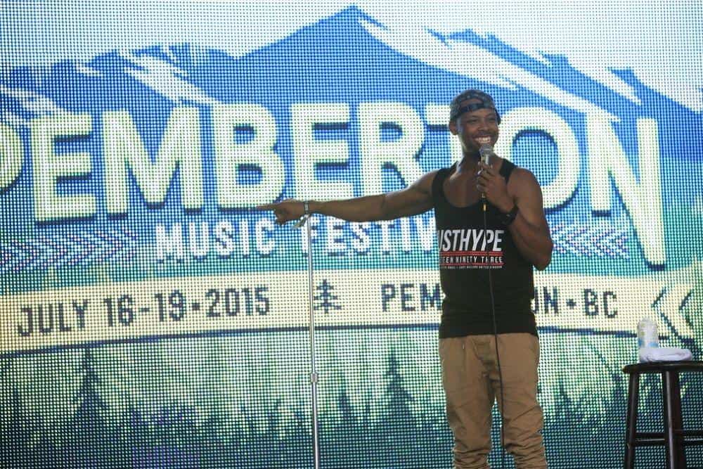 Dino Archie performing at the Pemberton Music Festival.